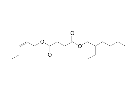 Succinic acid, 2-ethylhexyl cis-pent-2-en-1-yl ester