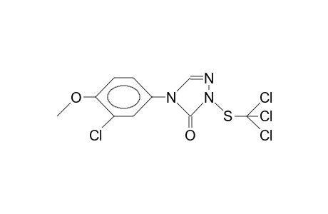 4-(3-CHLORO-4-METHOXYPHENYL)-1-[(TRICHLOROMETHYL)THIO]-delta2-1,2,4-TRIAZOLIN-5-ONE