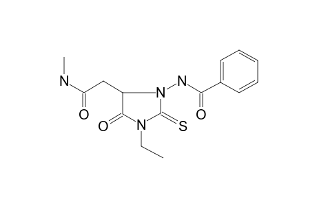 Benzamide, N-(3-ethyl-5-methylaminocarbonylmethyl-4-oxo-2-thioxo-1-imidazolidinyl)-