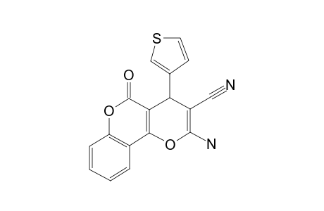 2-Amino-4,5-dihydro-4-(thiophen-3-yl)-5-oxopyrano[3,2-c]chromene-3-carbonitrile