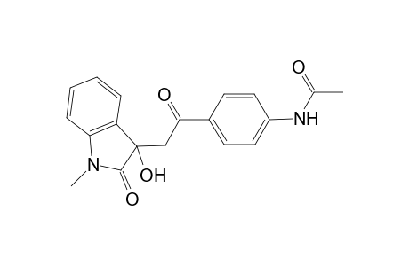 acetamide, N-[4-[2-(2,3-dihydro-3-hydroxy-1-methyl-2-oxo-1H-indol-3-yl)acetyl]phenyl]-