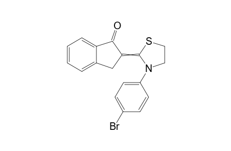 2-(3-(4-bromophenyl)thiazolidin-2-ylidene)-2,3-dihydro-1H-inden-1-one