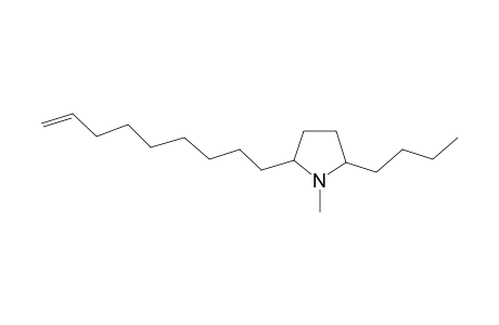 1-Methyl-2-butyl-5-(8-nonenyl)pyrrolidine