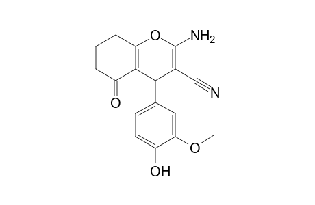 4H-1-benzopyran-3-carbonitrile, 2-amino-5,6,7,8-tetrahydro-4-(4-hydroxy-3-methoxyphenyl)-5-oxo-