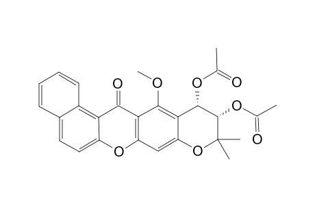 (+/-)-CIS-3,4-DIACETOXY-5-METHOXY-2,2-DIMETHYL-3,4-DIHYDRO-2H,6H-BENZO-[A]-PYRANO-[2,3-I]-XANTHEN-6-ONE