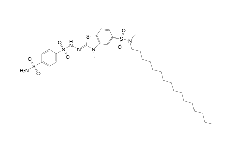 p-sulfamoylbenzenesulfonic acid, [5-(hexadecylmethylsulfamoyl)-3-methyl-2-benzothiazolinylidene]hydrazide