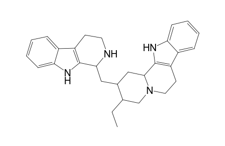 3-ethyl-2-(2,3,4,9-tetrahydro-1H-$b-carbolin-1-ylmethyl)-1,2,3,4,6,7,12,12b-octahydropyrido[2,1-a]$b-carboline