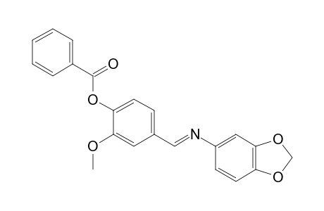 2-methoxy-4-{N-[3,4-(methylenedioxy)phenyl]formimidoyl]phenol, benzoate