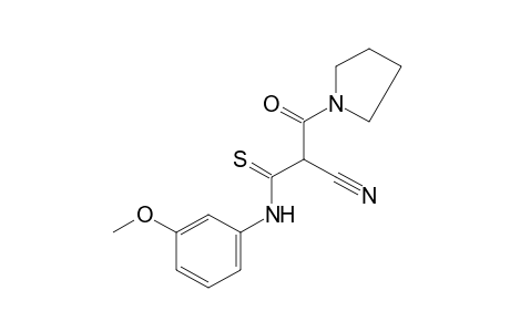 2-cyano-3-oxo-3-(1-pyrrolidinyl)thio-m-propionanisidide