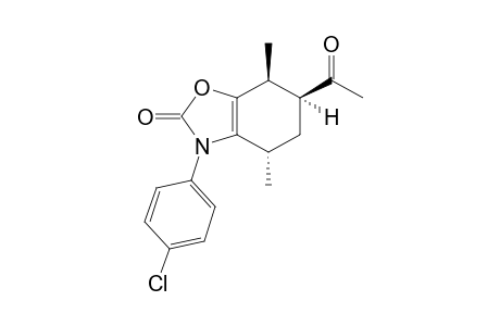 (4S,6S,7S)-2,3,4,5,6,7-Hexahydro-6-acetyl-4,7-dimethyl-3-(4'-chlorophenyl)-(1,3)-benzoxazol-2-one