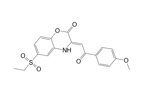 (3Z)-6-(ethylsulfonyl)-3-[2-(4-methoxyphenyl)-2-oxoethylidene]-3,4-dihydro-2H-1,4-benzoxazin-2-one