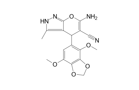 Pyrano[2,3-C]pyrazole-5-carbonitrile, 6-amino-4-(4,7-dimethoxy-1,3-benzodioxol-5-yl)-2,4-dihydro-3-methyl-