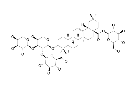 INDICASAPONIN-B;3-O-[[BETA-D-GLUCOPYRANOSYL-(1->2)]-[ALPHA-L-ARABINOPYRANOSYL-(1->3)]-ALPHA-L-ARABINOPYRANOSYL]-OLEANOLIC-ACID-28-O-[BETA-D-