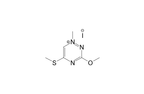 5-(Methylthio)-3-methoxy-1-methyl-1,2,4-triazinium iodide