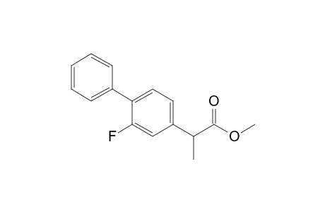 (+/-)-methyl-2-(3-fluoro-4-phenylphenyl)-propionate