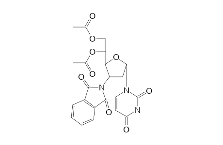 1-[5,6-bis( o-Acetyl)-3'-phthalimido-2',3'-dideoxy-.alpha.-D-arabino-hexafuranosyl]-uracil