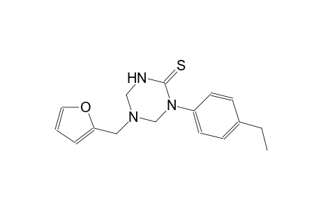 1-(4-ethylphenyl)-5-(2-furylmethyl)tetrahydro-1,3,5-triazine-2(1H)-thione