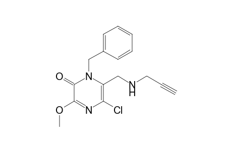 1-Benzyl-5-chloro-3-methoxy-6-(2-propynylaminomethyl)-2(1H)-pyrazinone