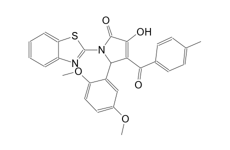 1-(1,3-benzothiazol-2-yl)-5-(2,5-dimethoxyphenyl)-3-hydroxy-4-(4-methylbenzoyl)-1,5-dihydro-2H-pyrrol-2-one