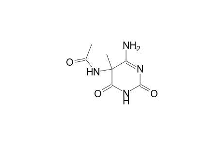 5-Acetamido-6-amino-4,5-dihydro-5-methylpyrimidine-2,4(3H)-dione