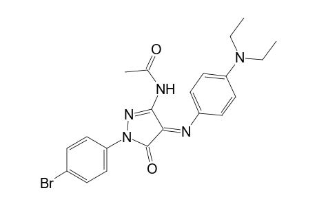 3-acetamido-1-(p-bromophenyl)-4-(p-diethylaminophenylimino)-2-pyrazolin-5-one