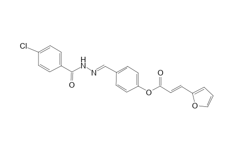 benzoic acid, 4-chloro-, 2-[(E)-[4-[[(2E)-3-(2-furanyl)-1-oxo-2-propenyl]oxy]phenyl]methylidene]hydrazide