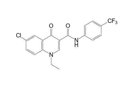 6-Chloro-1,4-dihydro-1-ethyl-4-oxo-alpha,alpha,alpha-trifluoro-3-quinolinecarboxy-p-toluidide