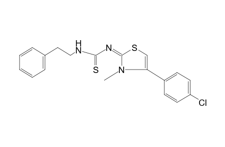 1-[4-(p-chlorophenyl)-3-methyl-4-thiazolin-2-ylidene]-3-phenethyl-2-thiourea