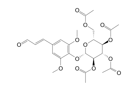 2-Propenal, 3-[4-(.beta.-D-glucopyranosyloxy)-3,5-dimethoxyphenyl]-, (2E)-, tetraacetate