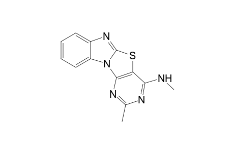 4-( Methylamino)-2-methylpyrimidino[4',5' : 4,5]thiazolo[3,2-a]benzimidazole