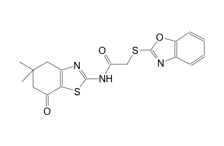 2-(1,3-benzoxazol-2-ylsulfanyl)-N-(5,5-dimethyl-7-oxo-4,5,6,7-tetrahydro-1,3-benzothiazol-2-yl)acetamide
