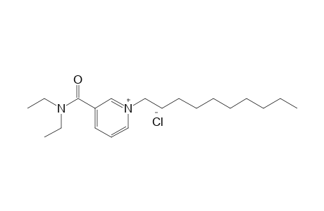1-decyl-3-(diethylcarbamoyl)pyridinium chloride