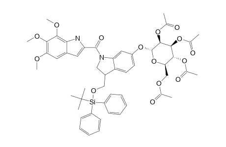 #16C;[(3R/S)-3-(TERT.-BUTYL-DIPHENYL-SILYL)-OXYMETHYL-1-(5,6,7-TRIMETHOXY-INDOL-2-YL-CARBONYL)-2,3-DIHYDRO-1H-INDOL-6-YL]-2,3,4,6-TETRA-O-ACETYL-ALPHA-D-MANNOP