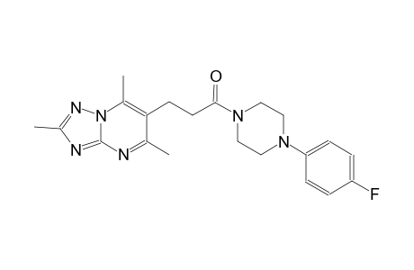 [1,2,4]triazolo[1,5-a]pyrimidine, 6-[3-[4-(4-fluorophenyl)-1-piperazinyl]-3-oxopropyl]-2,5,7-trimethyl-