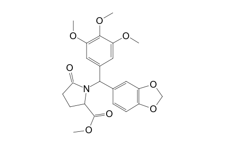 METHYL-N-(3,4-METHYLENEDIOXY-3',4',5'-TRIMETHOXYBENZHYDRYL)-PYROGLUTAMATE