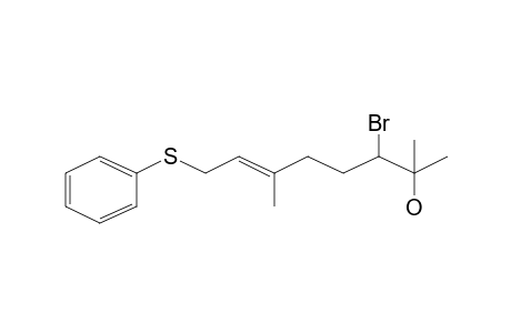 3-Bromo-2,6-dimethyl-8-phenylthiooct-6-en-2-ol