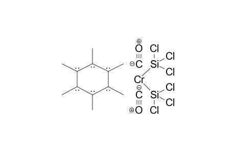 Chromium, dicarbonyl[(1,2,3,4,5,6-.eta.)-hexamethylbenzene]bis(trichlorosilyl)-