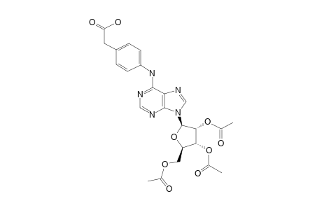 Adenosine, N-[4-[carboxymethyl]phenyl]-2'-o,3'-o,5'-o-triacetyl-