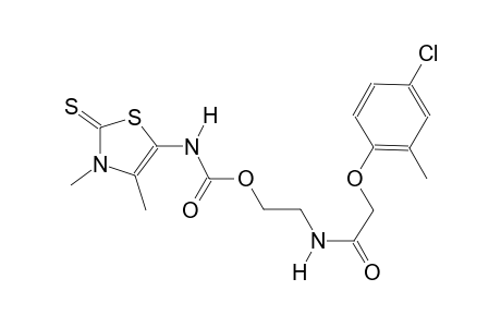 carbamic acid, (2,3-dihydro-3,4-dimethyl-2-thioxo-5-thiazolyl)-, 2-[[(4-chloro-2-methylphenoxy)acetyl]amino]ethyl ester