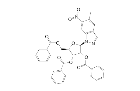 1H-Indazole, 5-methyl-6-nitro-1-(2,3,5-tri-O-benzoyl-.beta.-D-ribofuranosyl)-