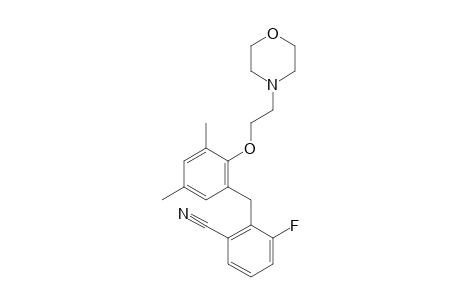 2-(3,5-Dimethyl-2-(2-morpholinoethoxy)benzyl)-3-fluorobenzonitrile