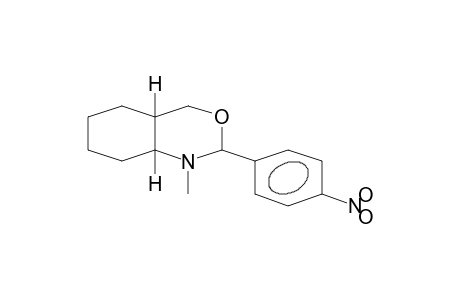 2H-3,1-BENZOXAZINE, OCTAHYDRO-3-METHYL-2-(4-NITROPHENYL)-