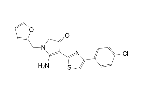 3H-pyrrol-3-one, 5-amino-4-[4-(4-chlorophenyl)-2-thiazolyl]-1-(2-furanylmethyl)-1,2-dihydro-