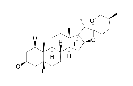 ISORHODEASAPOGENIN=(25R)-5-BETA-SPIROSTAN-1-BETA,3-BETA-DIOL