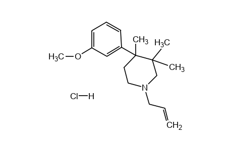 1-allyl-4-(m-methoxyphenyl)-3,3,4-trimethylpiperidine, hydrochloride