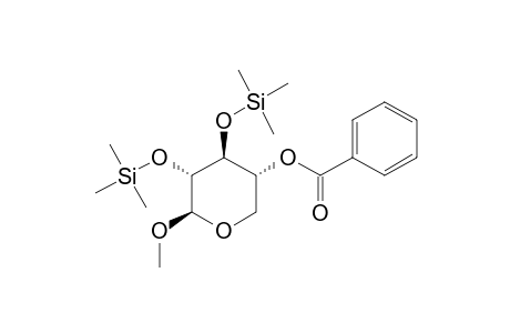 Methyl-4-O-benzoyl-2,3-bis-O-trimethylsilyl.beta.-D-xylopyranosid