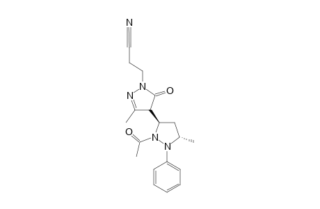 1-(2-CYANOETHYL)-3-METHYL-4-(1-ACETYL-2-PHENYL-3-METHYLPYRAZOLIDIN-5-YL)-PYRAZOL-5-ONE