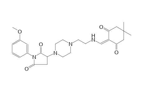 3-[4-(2-{[(4,4-dimethyl-2,6-dioxocyclohexylidene)methyl]amino}ethyl)-1-piperazinyl]-1-(3-methoxyphenyl)-2,5-pyrrolidinedione