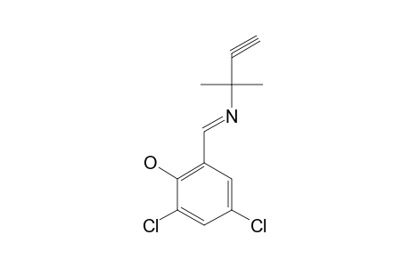 4,6-dichloro-2-[N-(1,1-dimethyl-2-propynyl)formimidoyl]phenol