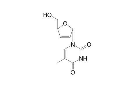 1-(2,3-Deoxy-.beta.,D-glycero-pent-2-enofuranosyl)thymine